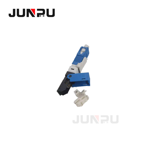 SC UPC Blue Fiber Optic Quick Connector Quick Assembly For FTTH 1