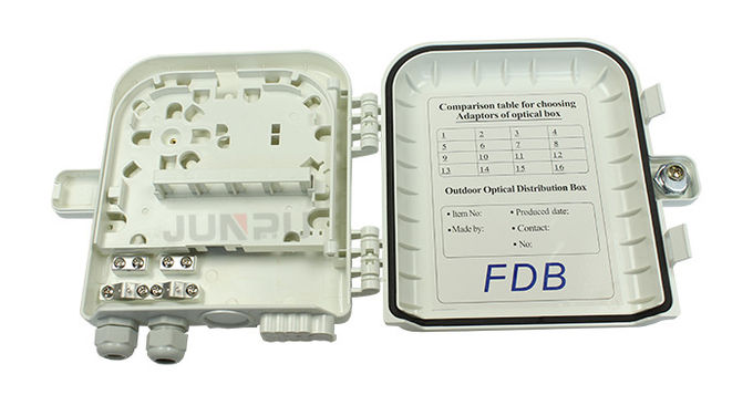 FTTH 8 Port Outdoor Fiber Distribution Box ABS مادة مع محول SC 0